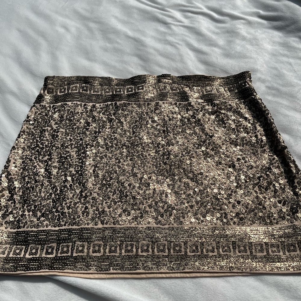 Gold Sequin Embellished Skirt - Picture 5 of 12